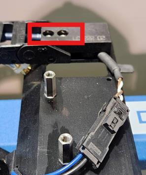 Hex screws installed securing clamp