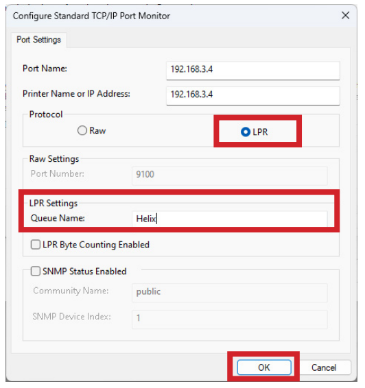 IP address configuration