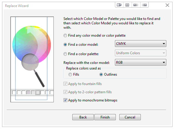 Repeat for Outlines - CMYK to RGB