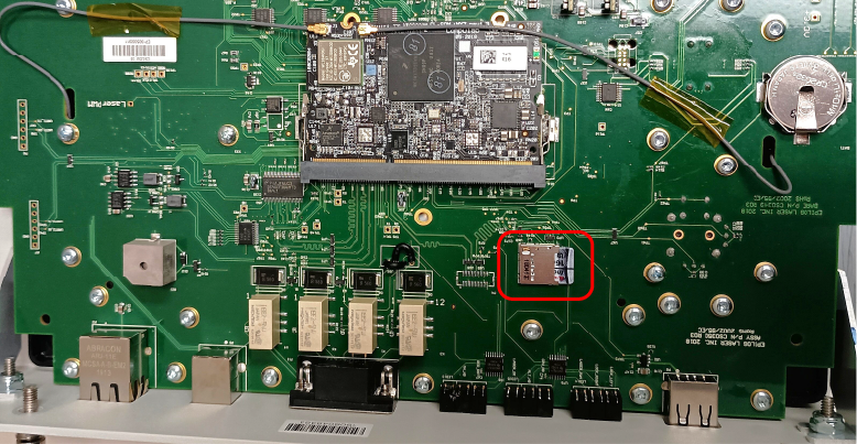 SD card holder location on control module.