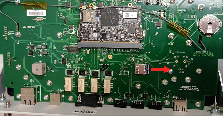 SD card holder location on control module.