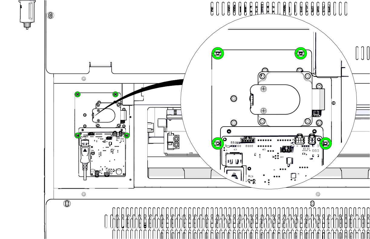 Tightening rear Y-Axis actuator screws