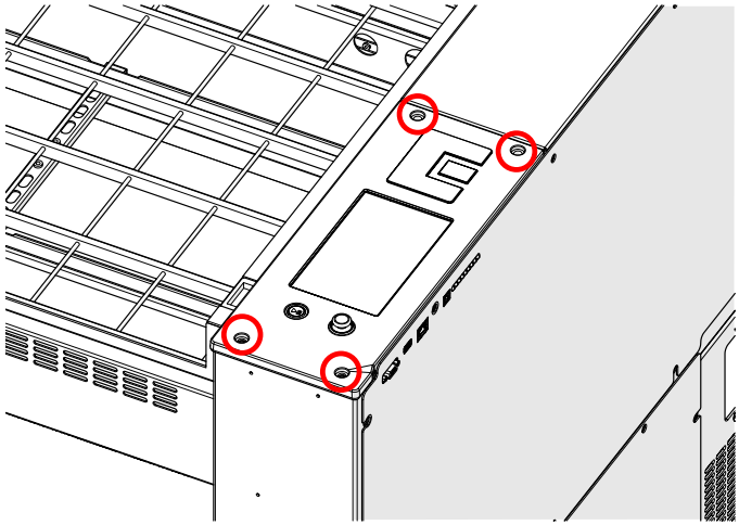Removing Hex screws to detach the control module.