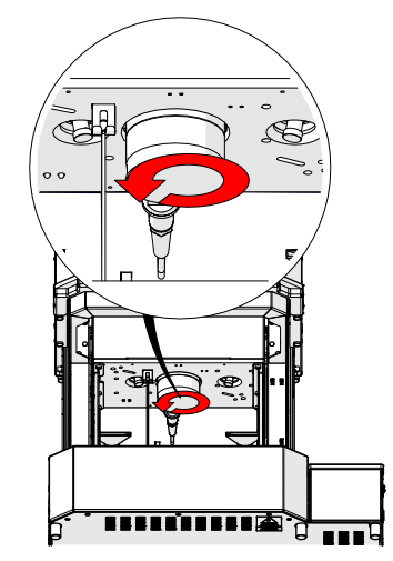 Loosening the lens assembly inside the engraver