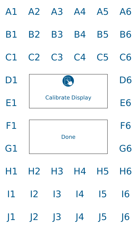 Touchscreen calibration target prompt