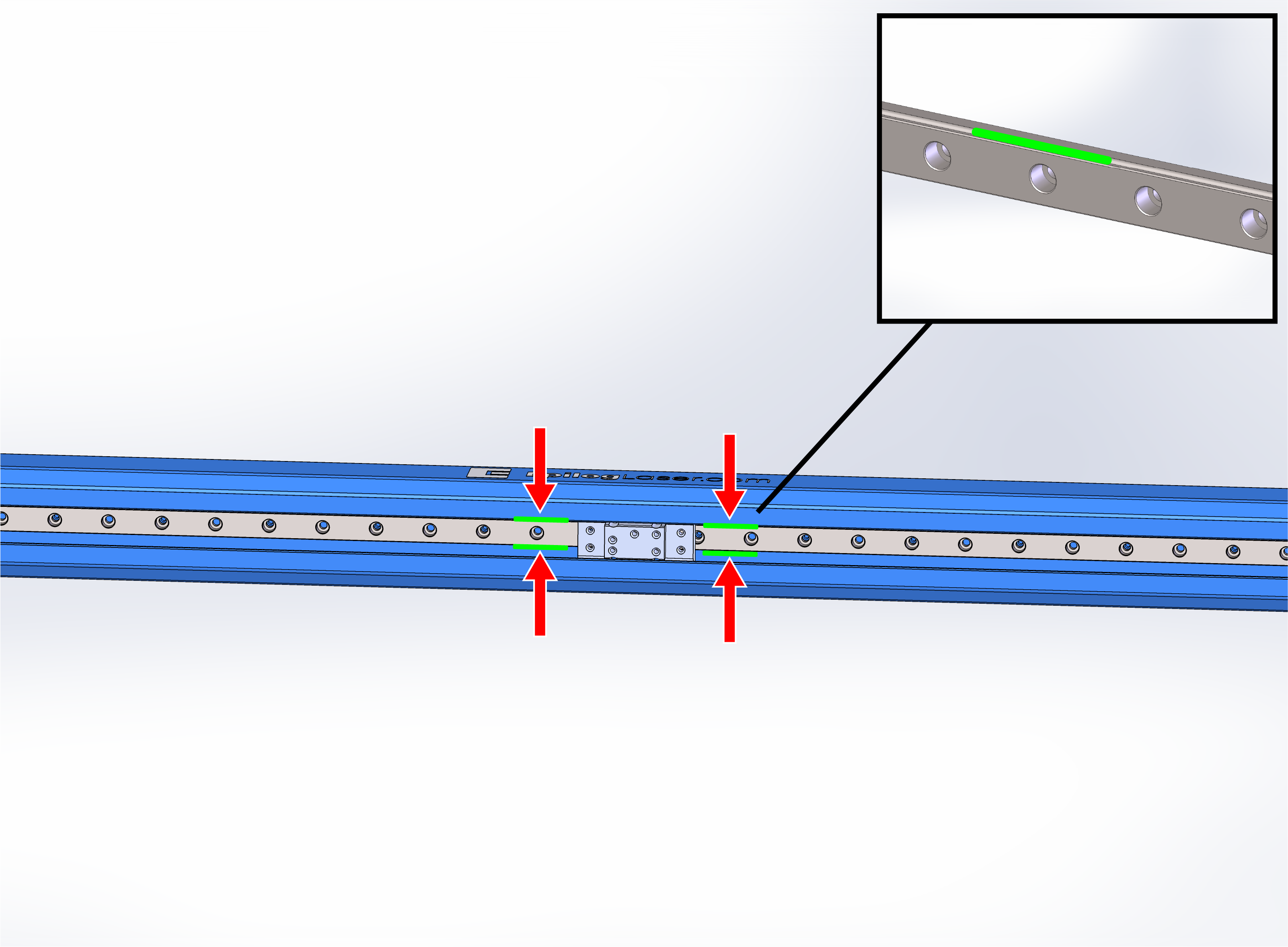 Apply grease to linear guide icon