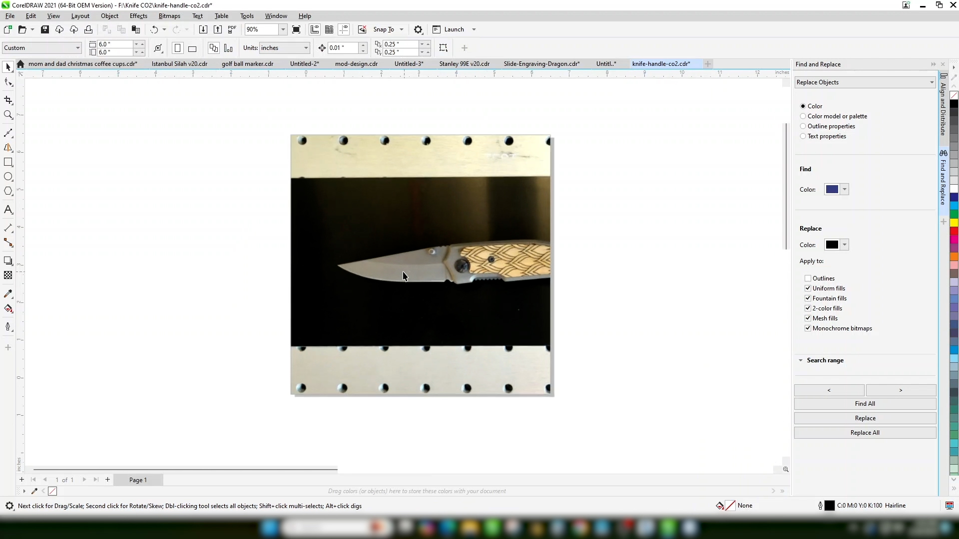 Knife in Galvo