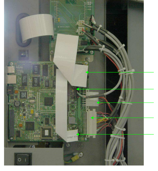 Disconnecting the electrical connectors from the controller board.