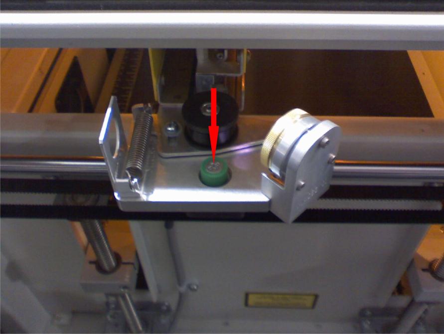 Left side green casing screw