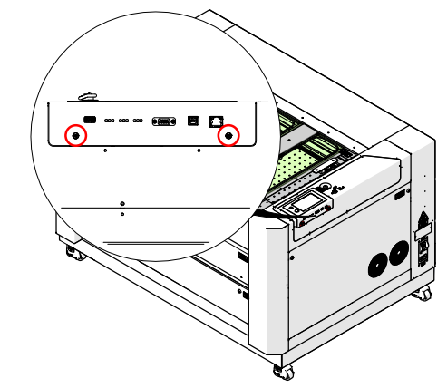 Loosening the Phillips screws on the control module