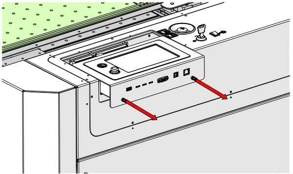 Removing the control module from the engraver