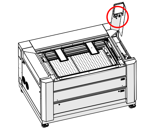 Disconnecting the key switch and emergency stop harnesses