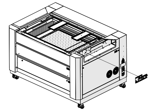 Removing the backplane board from the engraver