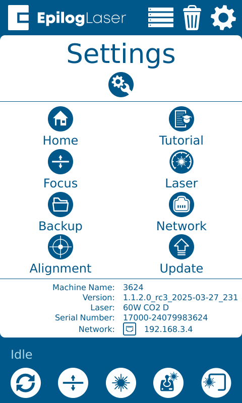 Focus option selected in the settings menu.
