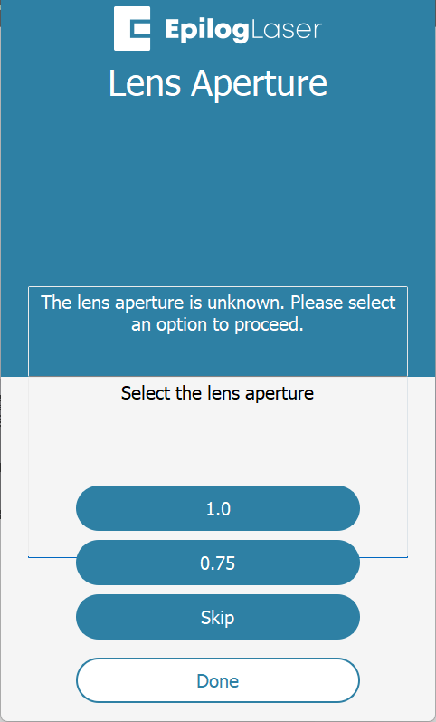 Aperture selection