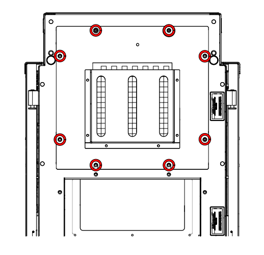 Loosen internal cover screws