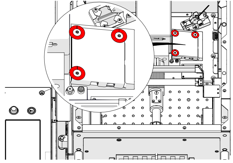 Remove screws holding camera assembly