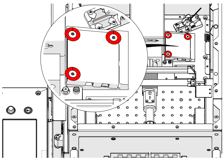 Tighten internal cover screws