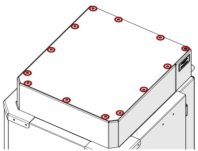Tighten outer cover screws