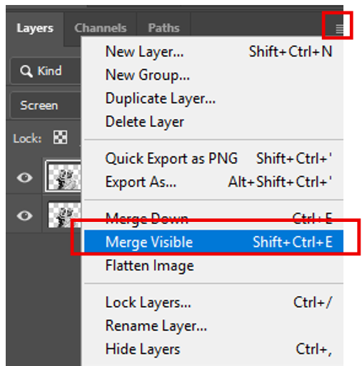 Merge visible layers