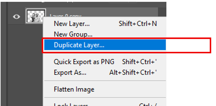 Duplicating the merged layer