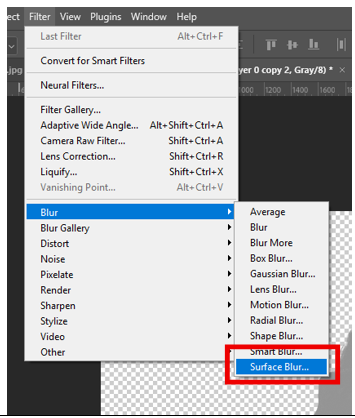 Surface Blur filter