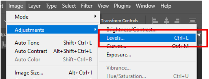 Adjusting levels
