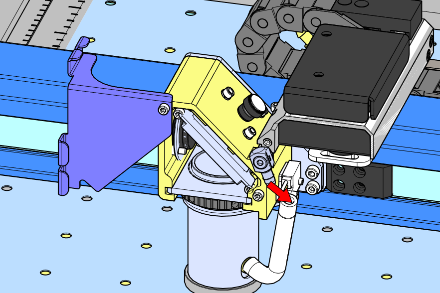 Disconnect air assist tubing