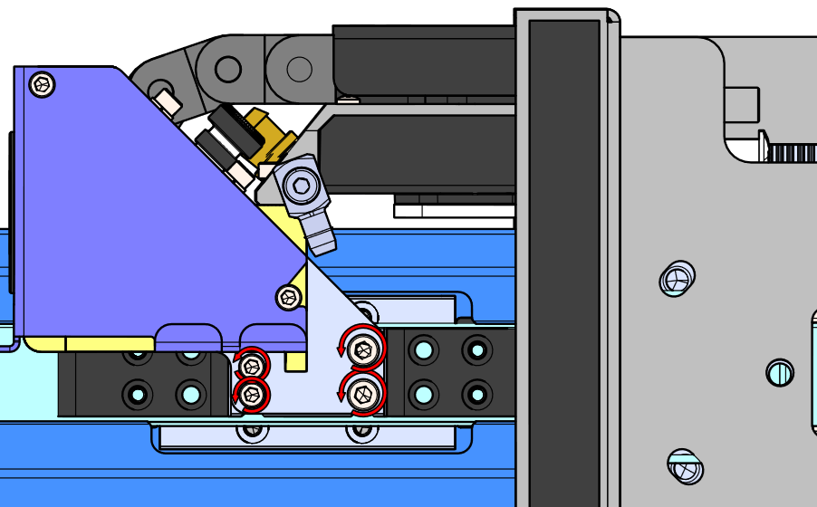Remove carriage screws