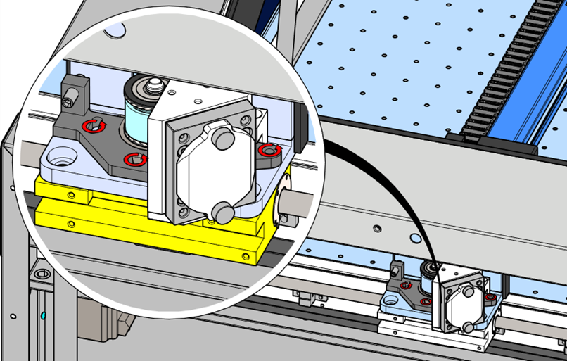 Loosen belt tensioner screws