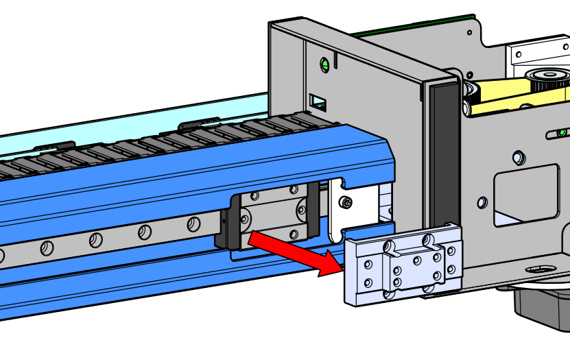 Remove carriage mounting block