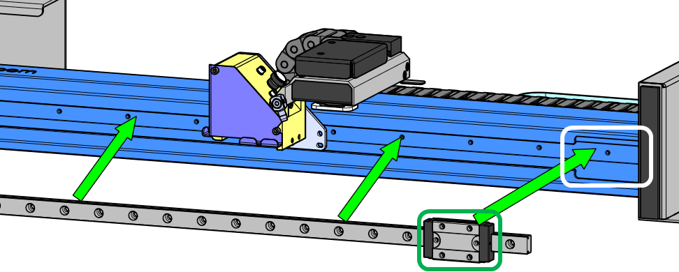 Install linear guide hardware