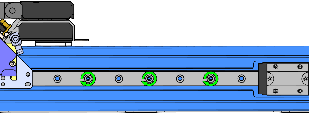 Install linear guide hardware
