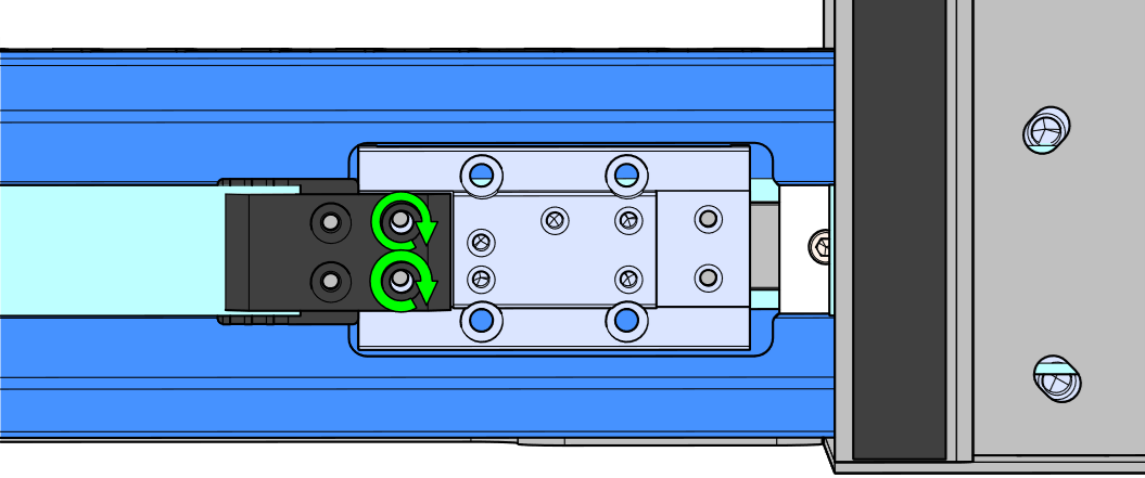 Reinstall belt clamp screws