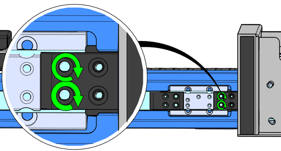 Reinstall belt clamp screws