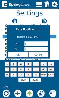 Set Park Position Coordinates