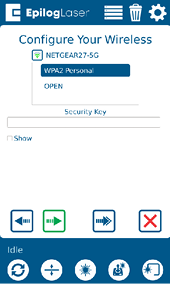 Wireless security key entry