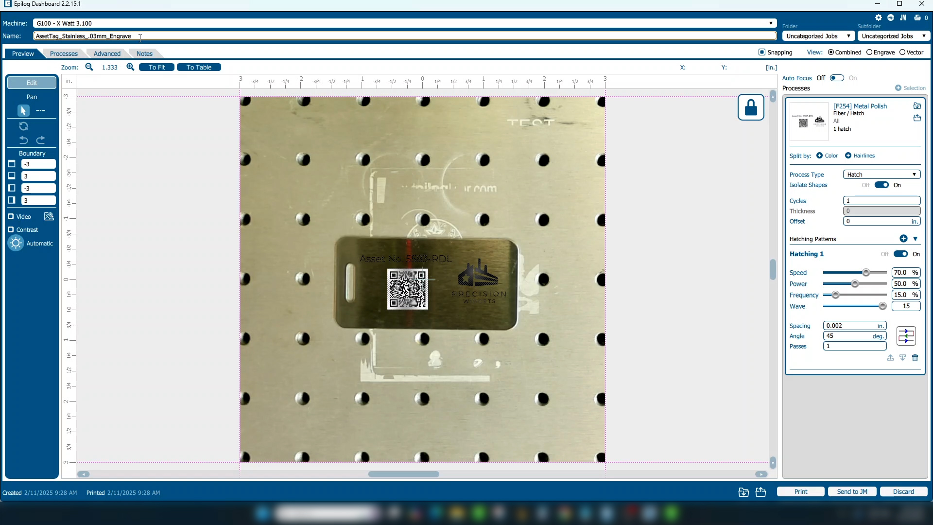 Changing file name in Laser Dashboard