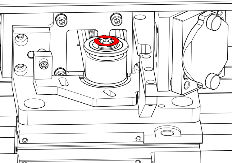 Removing the idler pulley mounting screw