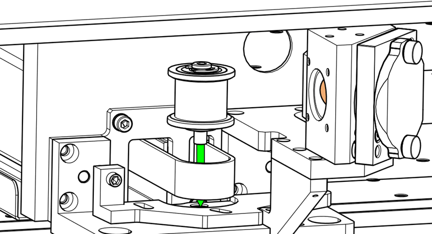 Placing the new idler pulley into position
