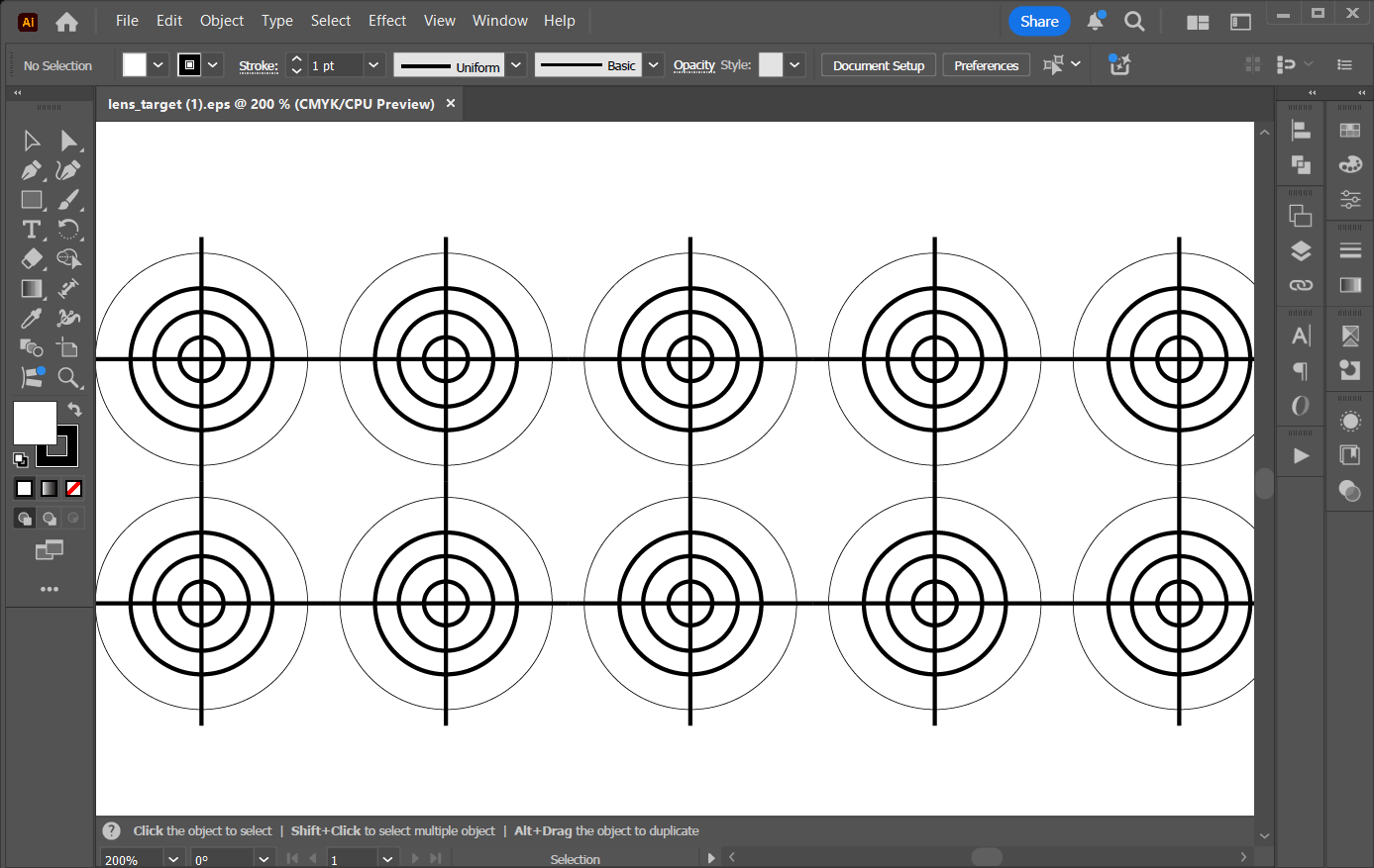 screen shot of targets