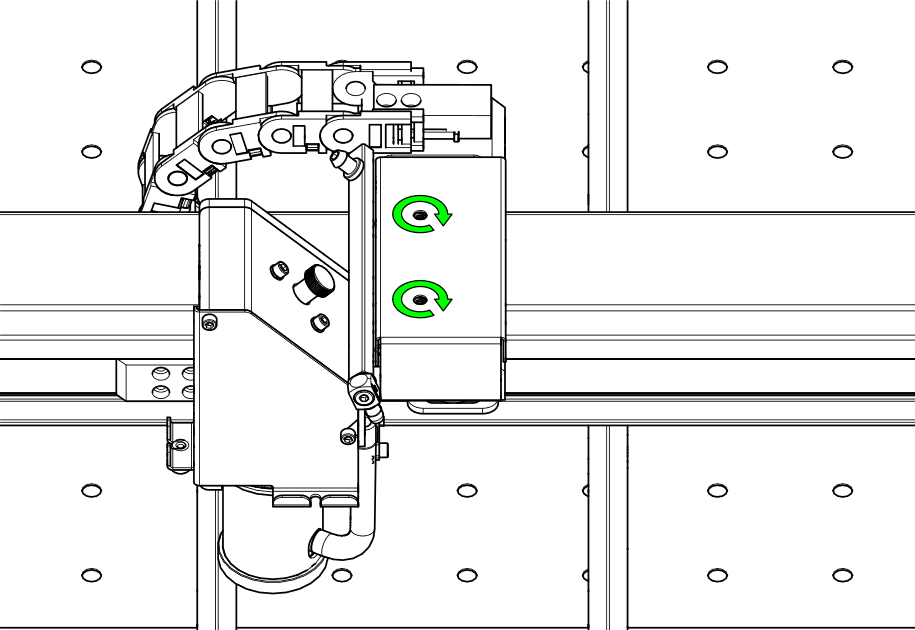 Attaching carriage camera cover – top view