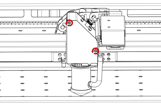 Loosening screws on the carriage cover