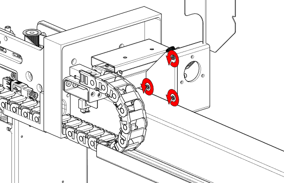 Screws being removed from the carriage mirror housing