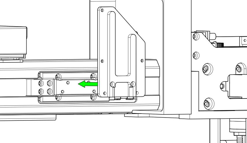 Mounting plate being attached to the carriage