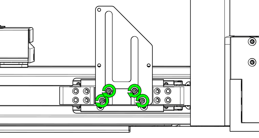 Mounting plate installed on the carriage