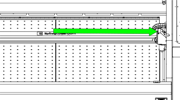 Carriage positioned on the right side