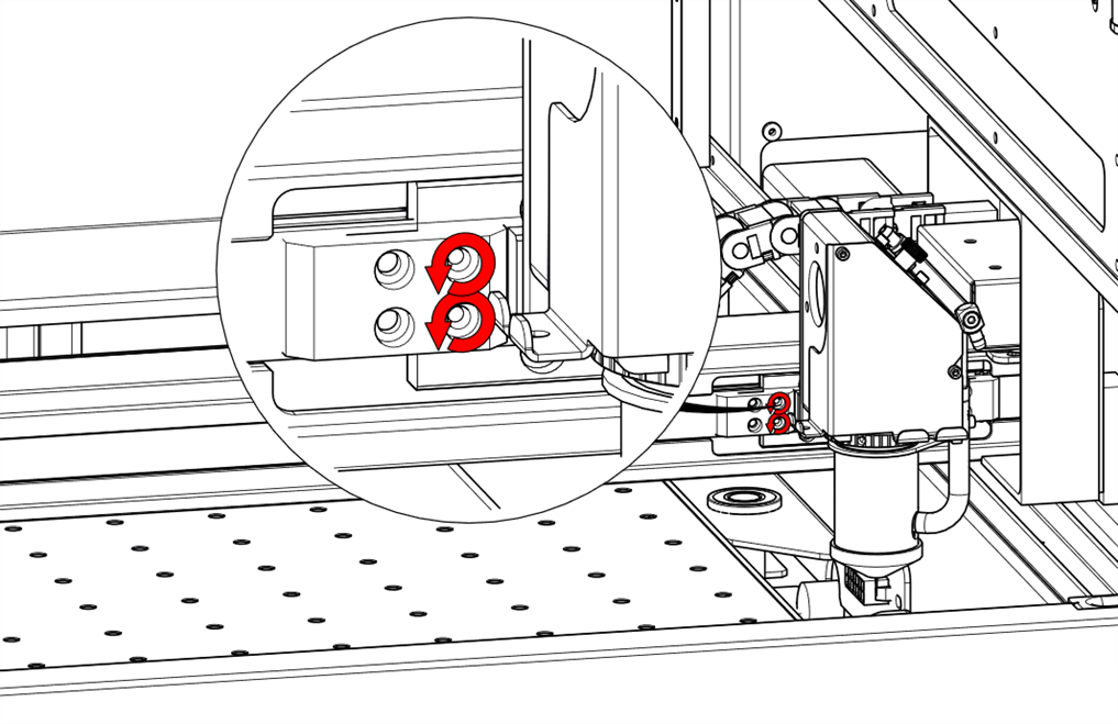 Removing left-side inner belt clamp screws