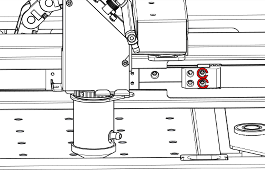 Removing right belt clamp