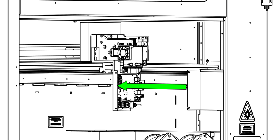 Reinstalling the X-Axis drive board cover